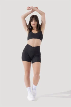 Deep Darling Bra (Ribbed) - Dark Charcoal -Popflex Store Deep Darling Bra 1028 CCHG Midi Shorts Dark Charcoal Ribbed 4015 0495