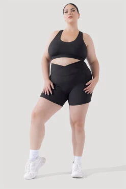 Deep Darling Bra (Ribbed) - Dark Charcoal -Popflex Store Deep Darling Bra 1028 CCHG Midi Shorts Dark Charcoal Ribbed 4015 1918