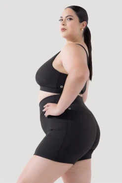 Deep Darling Bra (Ribbed) - Dark Charcoal -Popflex Store Deep Darling Bra 1028 CCHG Midi Shorts Dark Charcoal Ribbed 4015 1946