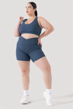 Crisscross Hourglass® Midi Shorts With Pockets (Ribbed) - Dark Navy 4 Crisscross Hourglass® Midi Shorts With Pockets (Ribbed) - Dark Navy -Popflex Store Deep Darling Bra 1028 CCHG Midi Shorts Ribbed Navy 4015 1167