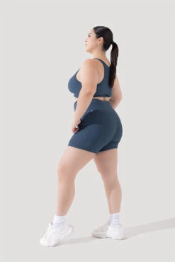 Crisscross Hourglass® Midi Shorts With Pockets (Ribbed) - Dark Navy 7 Crisscross Hourglass® Midi Shorts With Pockets (Ribbed) - Dark Navy -Popflex Store Deep Darling Bra 1028 CCHG Midi Shorts Ribbed Navy 4015 1187