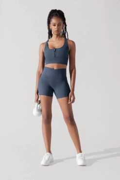 Crisscross Hourglass® Midi Shorts With Pockets (Ribbed) - Navy 2 Crisscross Hourglass® Midi Shorts With Pockets (Ribbed) - Navy -Popflex Store ENERGYRIBBEDCROPBRAWHALFZIPNAVY1012 0002 Edit 1