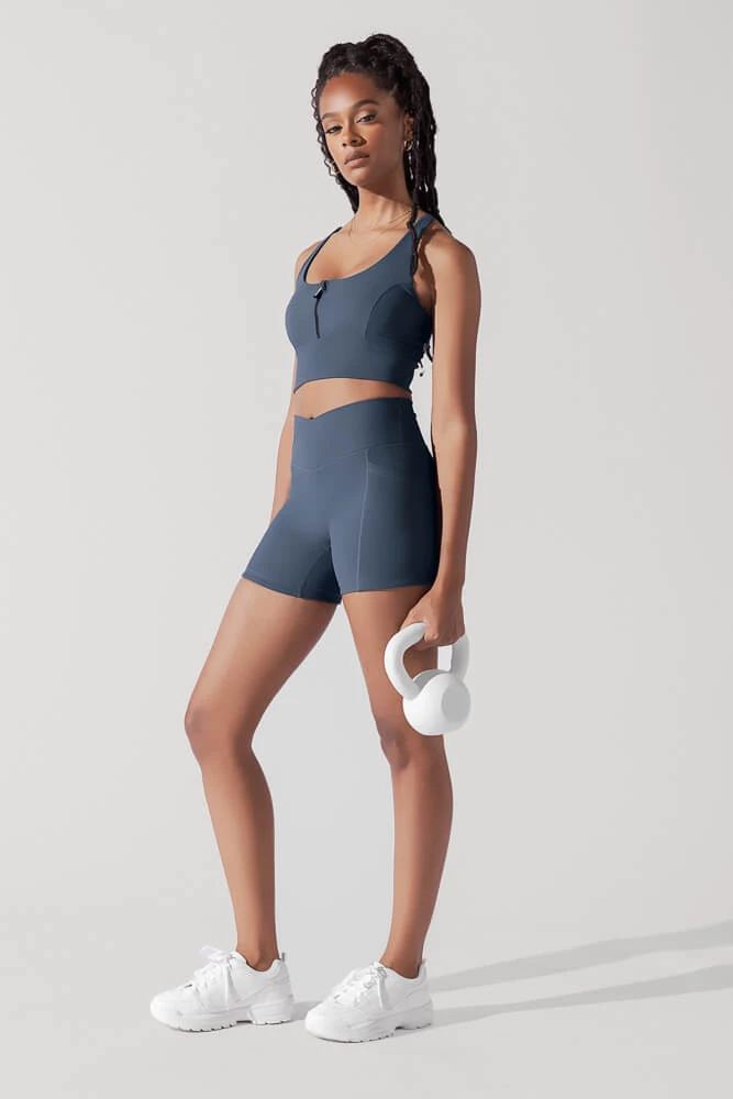 Crisscross Hourglass® Midi Shorts with Pockets (Ribbed) - Navy Crisscross Hourglass® Midi Shorts With Pockets (Ribbed) - Navy -Popflex Store ENERGYRIBBEDCROPBRAWHALFZIPNAVY1012 0009 Edit 1