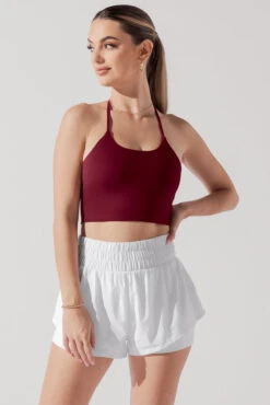 Flexy Crop Top - Crimson -Popflex Store FlexyCrop Crimson A1010 0659 Edit