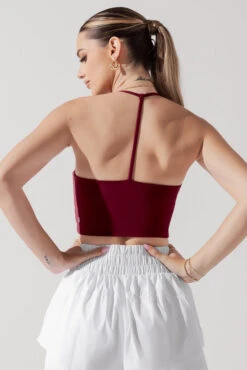 Flexy Crop Top - Crimson -Popflex Store FlexyCrop Crimson A1010 0676 Edit