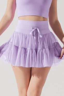 Pirouette Tiered Skort - Digital Lavender -Popflex Store FlexyCrop DigitalLavender A1010 1370 Edit
