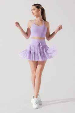 Pirouette Tiered Skort - Digital Lavender -Popflex Store FlexyCrop DigitalLavender A1010 1371 Edit