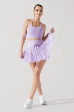 Pirouette Tiered Skort - Digital Lavender -Popflex Store FlexyCrop DigitalLavender A1010 1374 Edit