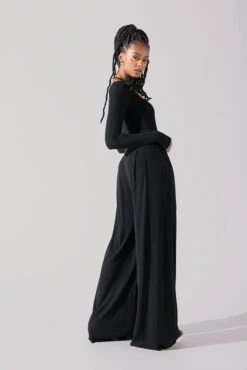 Go With The Flow Long Sleeve Jumpsuit - Black -Popflex Store Go With The Flow Long Sleeve Jumpsuit Black G1017 0051 1copy