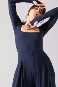 Go With The Flow Long Sleeve Jumpsuit - Cosmic Navy 2 Go With The Flow Long Sleeve Jumpsuit - Cosmic Navy -Popflex Store Go With The Flow Long Sleeve Jumpsuit Cosmic Navy G1017 0058copy