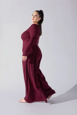 Go With The Flow Long Sleeve Jumpsuit - Garnet 5 Go With The Flow Long Sleeve Jumpsuit - Garnet -Popflex Store Go With The Flow Long Sleeve Jumpsuit Garnet G1017 0054copy