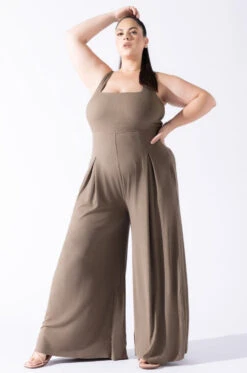 Go With The Flow Jumpsuit - Leafless Tree