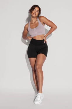 Supersculpt™ Seamless Midi Shorts - Black 3 Supersculpt™ Seamless Midi Shorts - Black -Popflex Store HookItUpCropTop SmokyLilac SSShort Black 0819 Edit