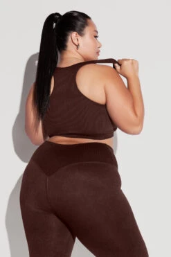 Hook It Up Seamless Bra - French Roast -Popflex Store HookItUpCropTop CCHGLeggings FrenchRoast 1983 Edit