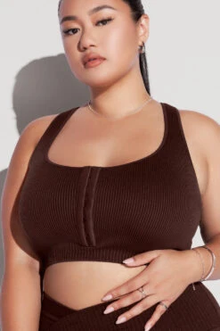 Hook It Up Seamless Bra - French Roast -Popflex Store HookItUpCropTop CCHGLeggings FrenchRoast 2010 Edit