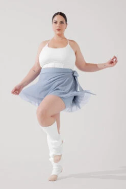 Juliet Wrap Skort - Blue Storm -Popflex Store JulietBalletSkort BlueStorm H1009 3844 Edit