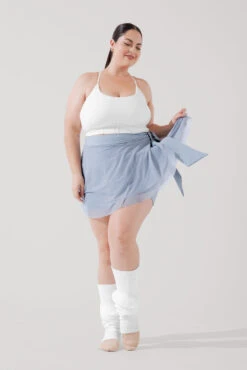 Juliet Wrap Skort - Blue Storm -Popflex Store JulietBalletSkort BlueStorm H1009 3893 Edit