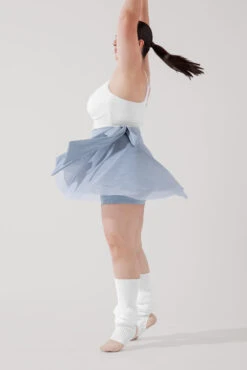 Juliet Wrap Skort - Blue Storm -Popflex Store JulietBalletSkort BlueStorm H1009 3895 Edit