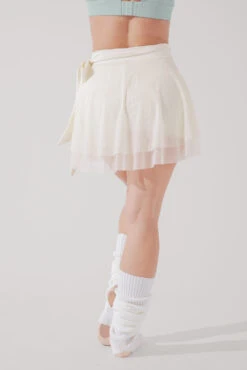 Juliet Wrap Skort - Coconut Cream -Popflex Store JulietBalletSkort CoconutCream H1009 2963 Edit
