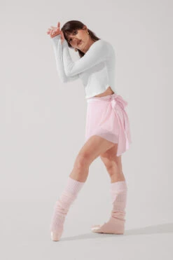 Juliet Wrap Skort - Petal Pink -Popflex Store JulietBalletSkort PetalPink H1009 3214 Edit
