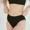 High Tide Cheeky Bikini Bottoms - Black Rib