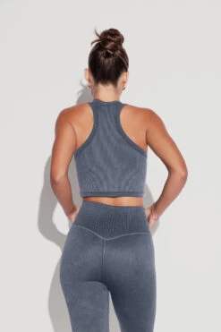 Let's Go Seamless Crop Top - Vintage Indigo 7 Let's Go Seamless Crop Top - Vintage Indigo -Popflex Store Let sGoCropTop SSLeggings vintageindigo 1396 Edit