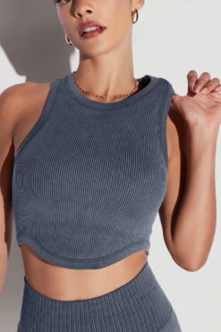 Let's Go Seamless Crop Top - Vintage Indigo 6 Let's Go Seamless Crop Top - Vintage Indigo -Popflex Store Let sGoCropTop SSLeggings vintageindigo 1424 Edit