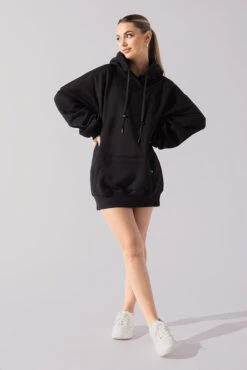 Long Cloud Hoodie - Black 4 Long Cloud Hoodie - Black -Popflex Store Long Cloud Hoodie Black B1002 0325copy