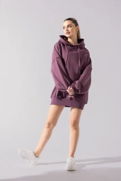 Long Cloud Hoodie - Deep Plum -Popflex Store Long Cloud Hoodie Plum B1002 0001 Editcopy