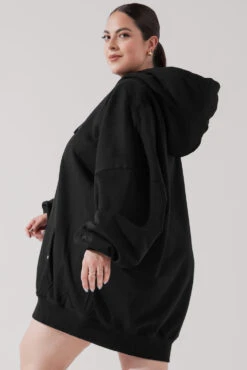 Long Cloud Hoodie - Black 6 Long Cloud Hoodie - Black -Popflex Store LongCloudHoodie Black B1002 2667 Edit