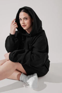 Long Cloud Hoodie - Black 7 Long Cloud Hoodie - Black -Popflex Store LongCloudHoodie Black B1002 2680 Edit