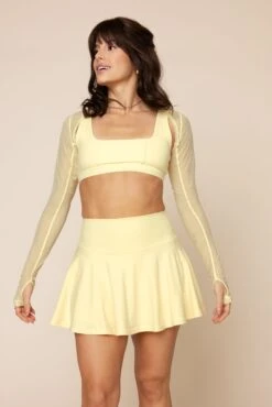 Mesh Corset Shrug - Buttercream -Popflex Store MeshCorsetShrug B1030 00517