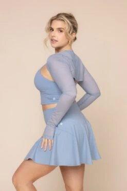 Mesh Corset Shrug - Blue Storm -Popflex Store MeshCorsetShrug BlueStorm B1030 03310