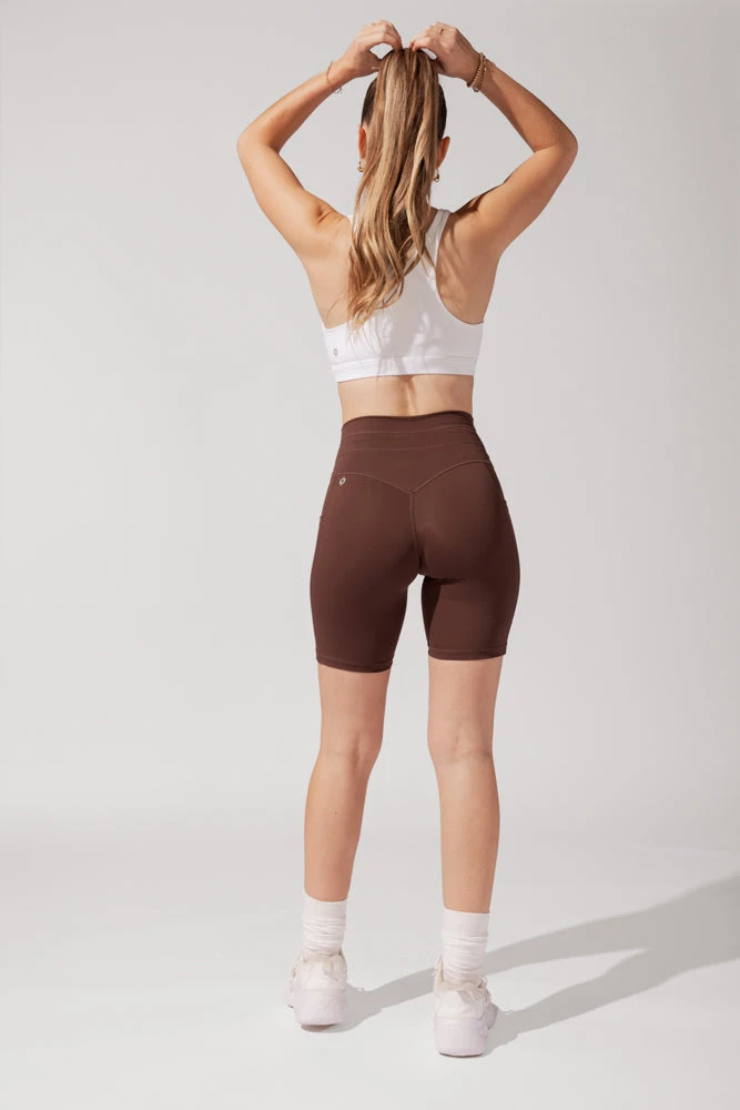 Cargo Biker Short with Pockets (Pet Hair Resistant) - Carob Cargo Biker Short With Pockets (Pet Hair Resistant) - Carob -Popflex Store OPF1542