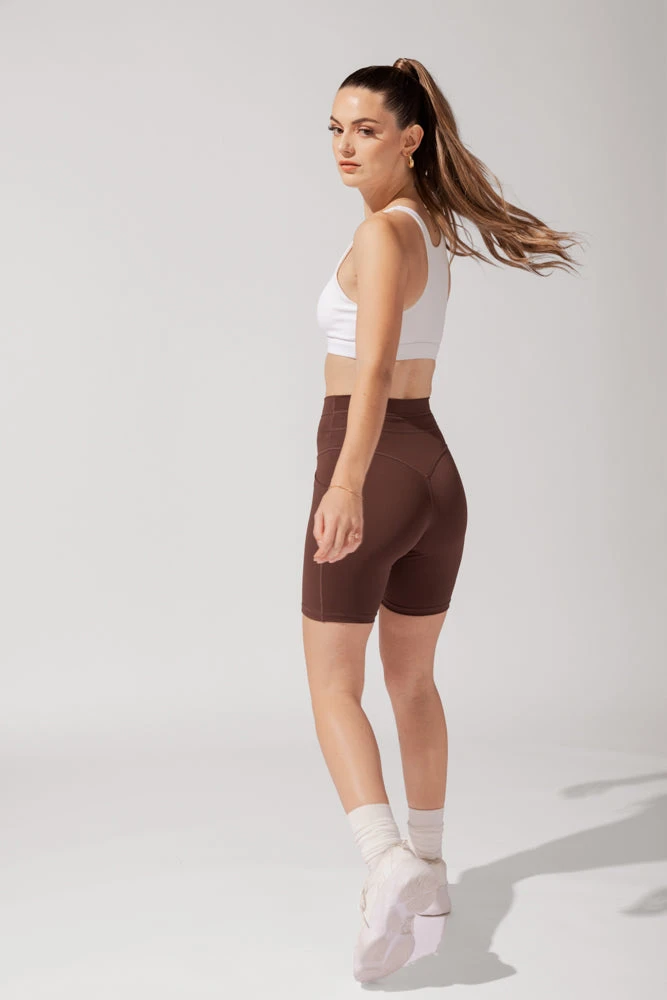 Cargo Biker Short with Pockets (Pet Hair Resistant) - Carob Cargo Biker Short With Pockets (Pet Hair Resistant) - Carob -Popflex Store OPF1563