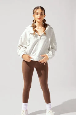 Half Zip Warm Up Hoodie - Light Heather Grey 2 Half Zip Warm Up Hoodie - Light Heather Grey -Popflex Store OPF1666 Edit