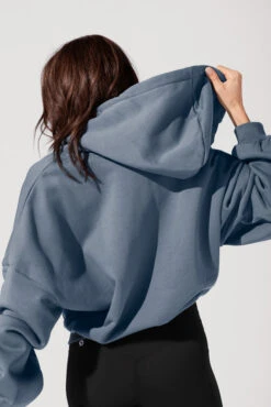 Zip Cloud Hoodie - Denim Blue 5 Zip Cloud Hoodie - Denim Blue -Popflex Store OPF1836 Edit