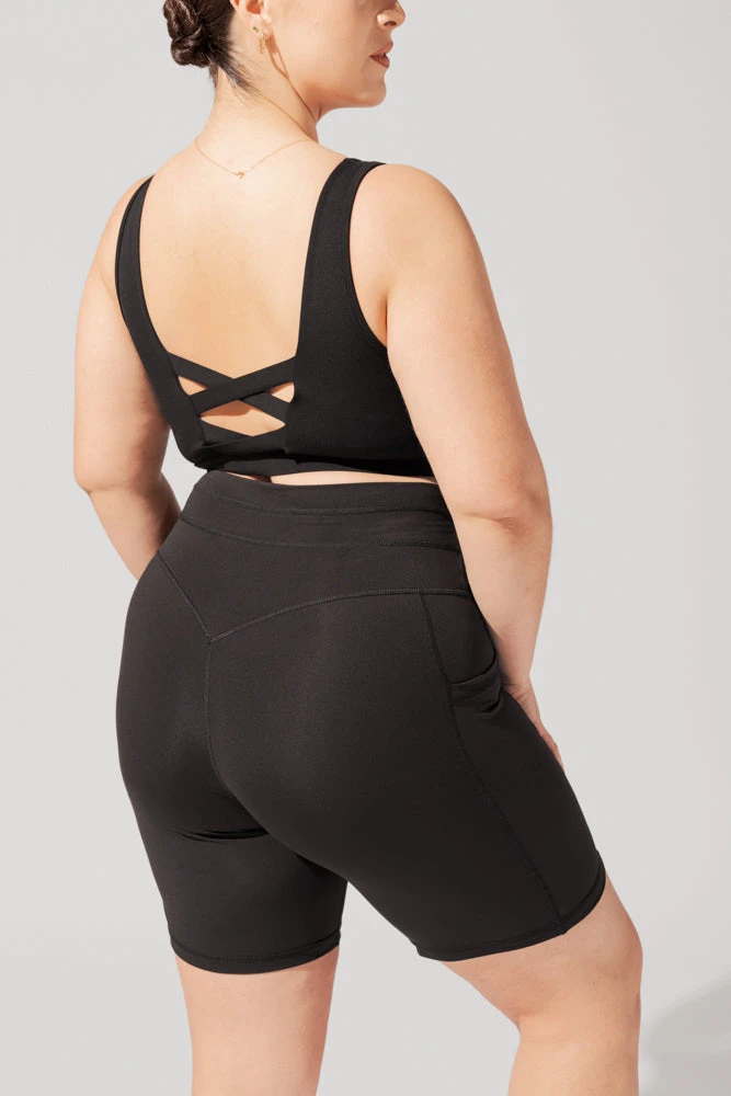 Cargo Biker Short with Pockets (Pet Hair Resistant) - Black Cargo Biker Short With Pockets (Pet Hair Resistant) - Black -Popflex Store OPF2023