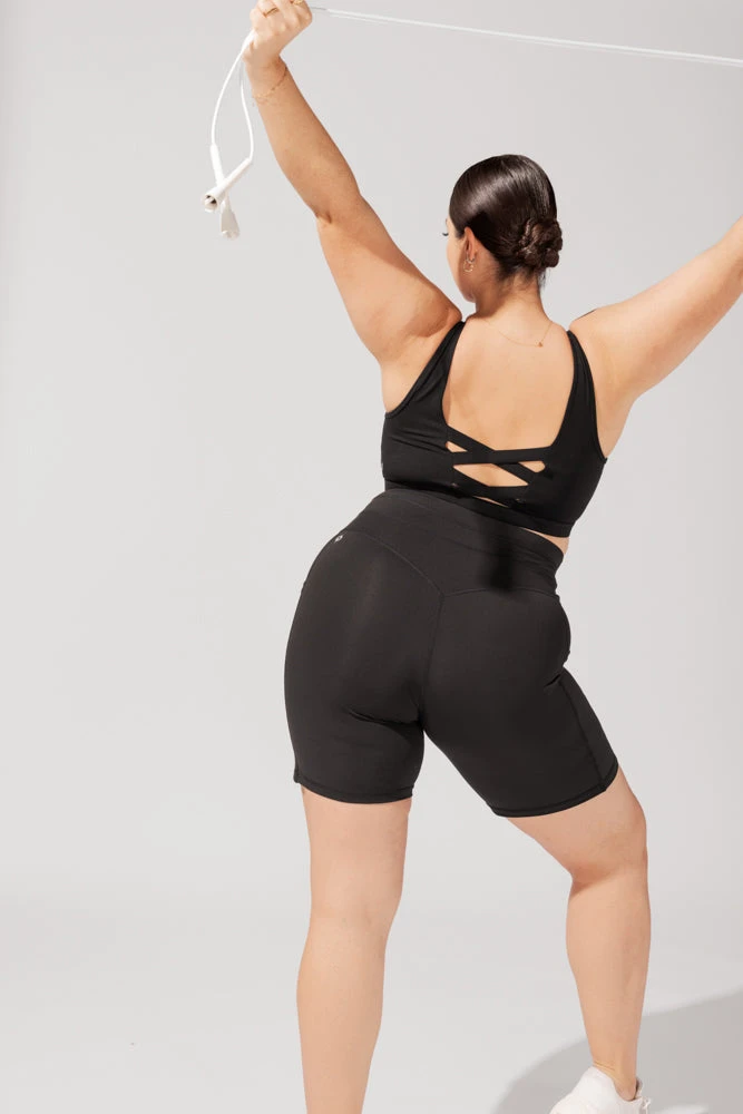 Cargo Biker Short with Pockets (Pet Hair Resistant) - Black Cargo Biker Short With Pockets (Pet Hair Resistant) - Black -Popflex Store OPF2055