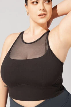 Celeste Mesh Crop Bralette - Black -Popflex Store OPF2163 Edit bc452b9d 25f7 4341 a139 76244914ef64