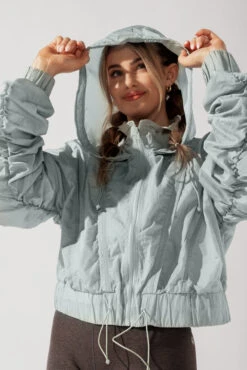 Whimsical Breeze Windbreaker - Blue Ice