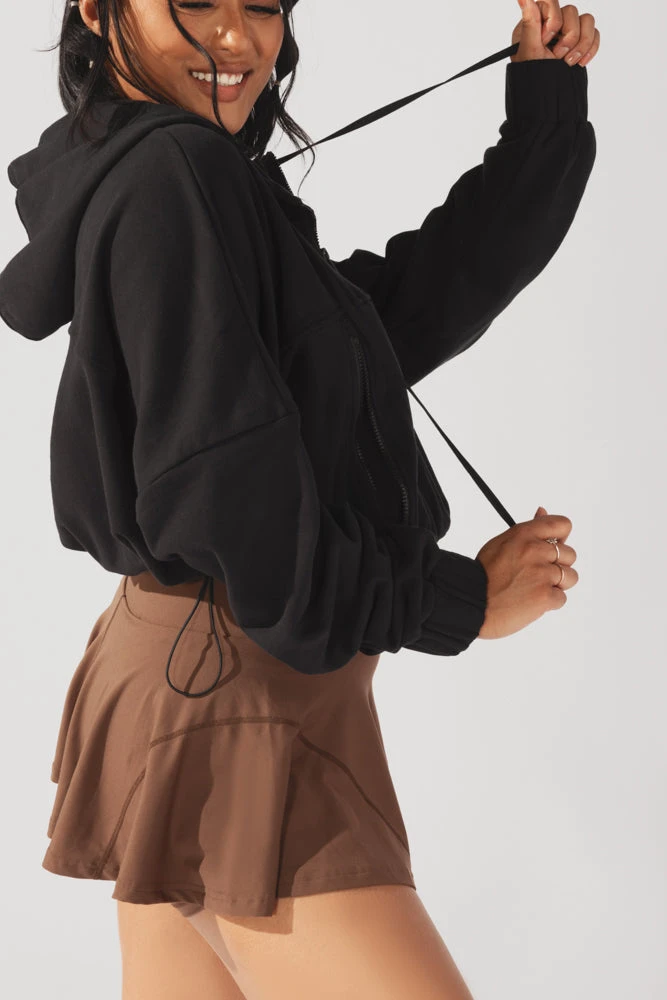 Half Zip Warm Up Hoodie - Black Half Zip Warm Up Hoodie - Black -Popflex Store OPF3556 Edit