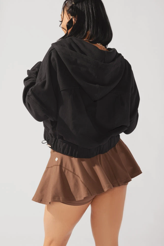 Half Zip Warm Up Hoodie - Black Half Zip Warm Up Hoodie - Black -Popflex Store OPF3585 Edit