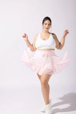 Pirouette Tiered Skort - Tutu Pink