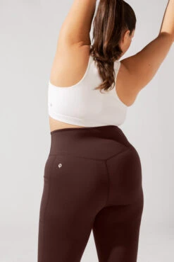 Crisscross Hourglass® Leggings With Pockets - French Roast -Popflex Store OPF7274 Edit