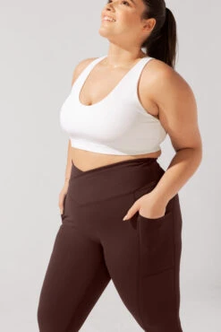 Crisscross Hourglass® Leggings With Pockets - French Roast