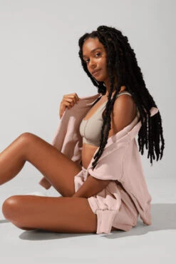 Ooey Gooey Lounge Shorts With Pockets - Ballet Slipper -Popflex Store OPF7402 Edit