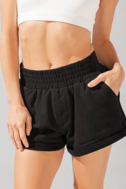 Ooey Gooey Lounge Shorts With Pockets- Black