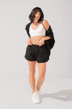 Ooey Gooey Lounge Shorts With Pockets- Black -Popflex Store OPF7445 Edit