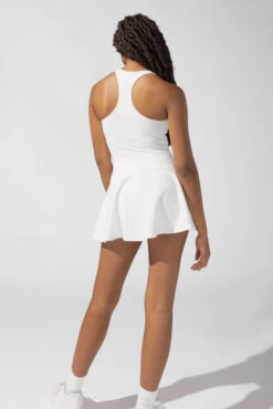 Matchpoint Workout Dress With Zipper - White -Popflex Store OPF8903 Edit